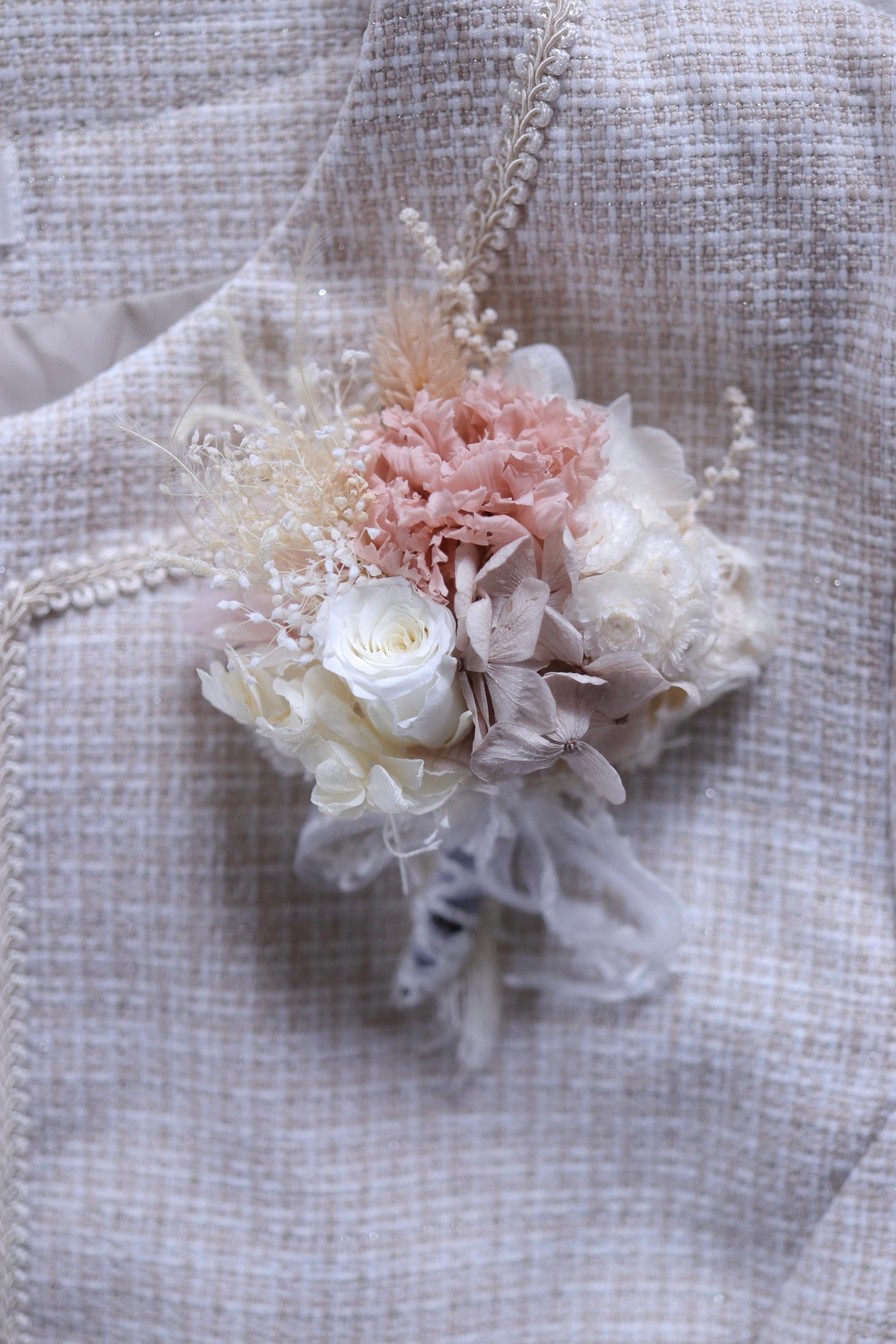 【受注制作】ミニブーケコサージュ*春色桜色〜卒業式入学式卒園式入園式結婚式パーティー　大人フォーマル2026桜2026