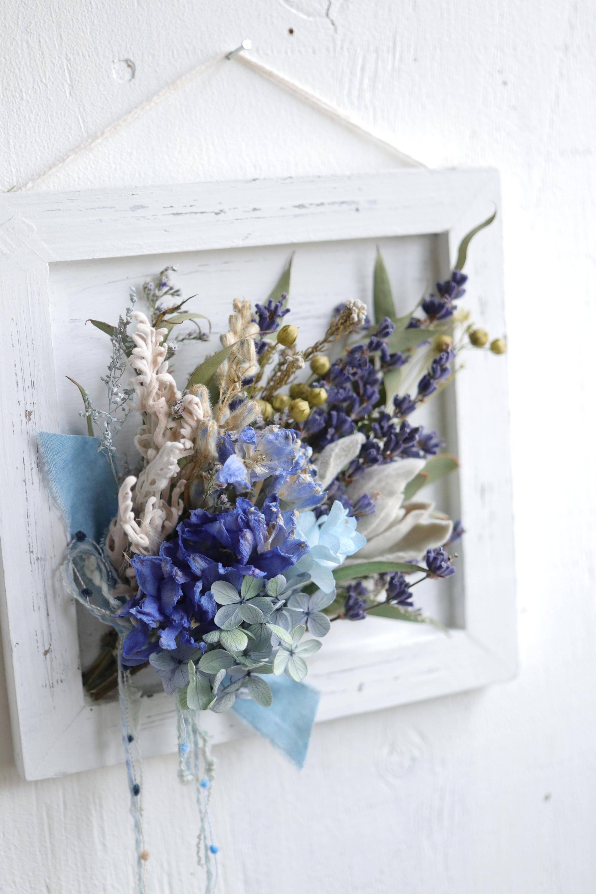 2wayウッドフレームアレンジ爽やかな青い花束を贈る〜母の日ギフト2026 | 2枚目