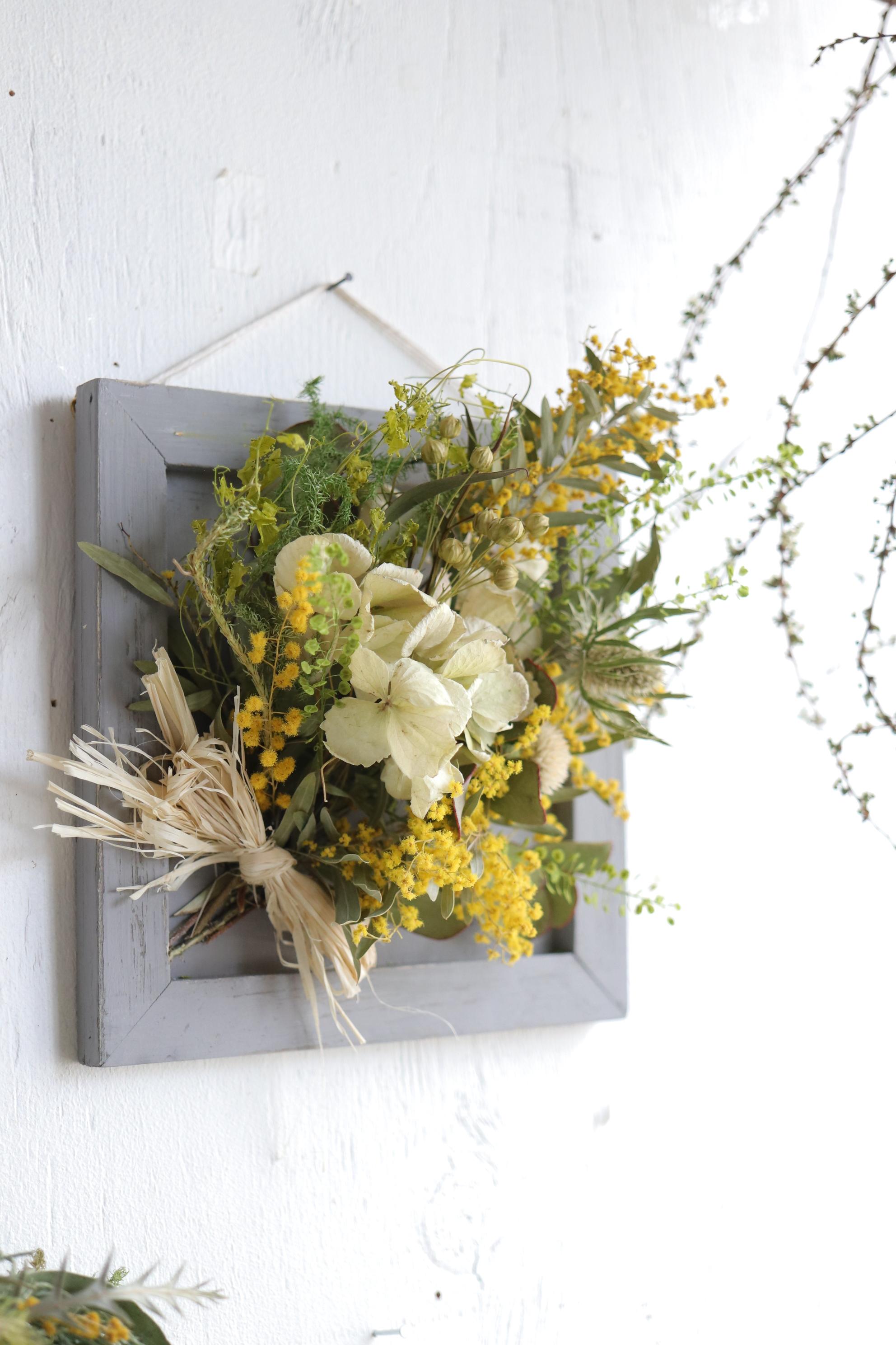 2wayウッドフレームアレンジミモザと紫陽花の花束を贈る〜母の日ギフト2026 | 2枚目