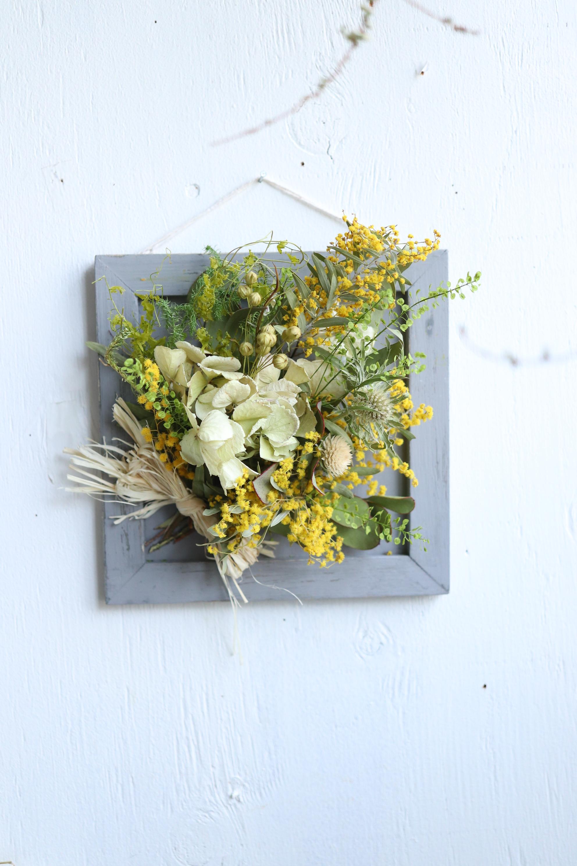 2wayウッドフレームアレンジミモザと紫陽花の花束を贈る〜母の日ギフト2026 | 5枚目