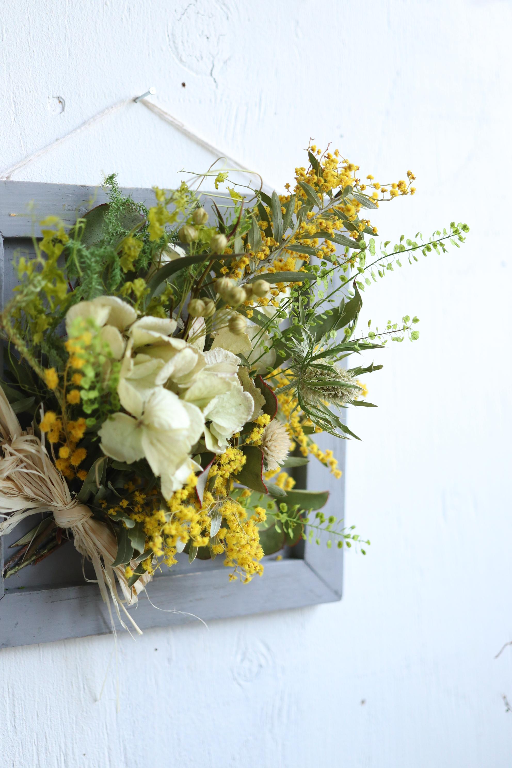 2wayウッドフレームアレンジミモザと紫陽花の花束を贈る〜母の日ギフト2026 | 8枚目